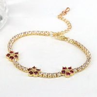 Women's Fashion Flower Copper Bracelets Plating Inlaid Zircon Zircon Copper Bracelets main image 6