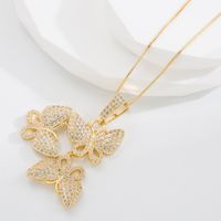 New Fashion Creative Inlaid Zircon Butterfly Wings Necklace main image 1