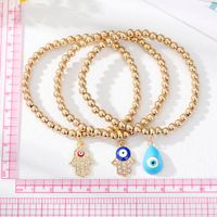 Simple Style Devil's Eye Water Drop Alloy Resin Beaded Bracelets main image 3