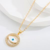 Novelty Design Alloy Heart Shape Necklace Daily Electroplating Rhinestone Copper Necklaces 1 Piece sku image 2