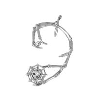 Women's Gothic Spider Web Alloy Zircon Earrings Inlay Clip&cuff Earrings sku image 2