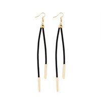 Retro Geometric Alloy Cloth Splicing Earrings main image 4