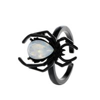 Gothic Spider Alloy Plating Rhinestones Couple Ring sku image 1