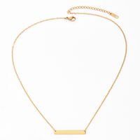 201 Stainless Steel 18K Gold Plated Simple Style Plating Rectangle Necklace main image 5