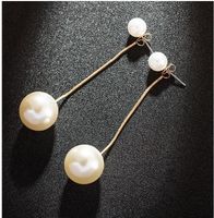 Women's Simple Style Pearl Imitation Pearl Earrings Inlaid Pearls Artificial Pearl Earrings sku image 1