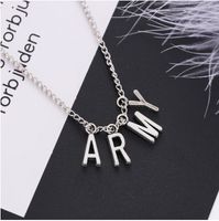 Fashion Letter Alloy Plating No Inlaid Unisex Pendant Necklace main image 1