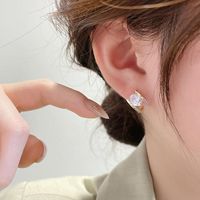 Women's Luxurious Geometric Brass Earrings Plating Zircon Clip&cuff Earrings 1 Set main image 2