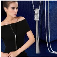 Women's Glam Fashion Tassel Alloy Pendant Necklace Diamond Artificial Rhinestones Necklaces main image 3