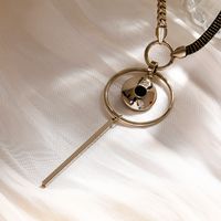 Mode Kreis Legierung Halskette Mit Anhänger Kupfer Halsketten main image 2
