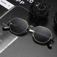 Unisex Fashion Gradient Color Solid Color Pc Polygon Sunglasses main image 6