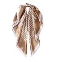 Elegant Stripe Satin Printing Silk Scarves main image 5