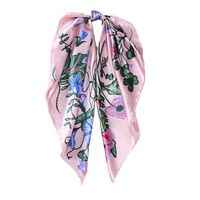 Seiden Schals Mit Elegantem Blumen Satin Druck main image 4