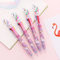 Stylo À Bille Imprimé Cute Creative Fresh 6 Couleurs Licorne Dream Rainbow main image 1