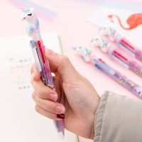 Cute Creative Fresh 6-color Unicorn Dream Rainbow Printed Ballpoint Pen main image 5