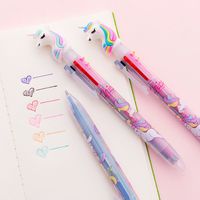 Cute Creative Fresh 6-color Unicorn Dream Rainbow Printed Ballpoint Pen main image 4
