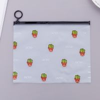 File Transparent Frosted Cactus Large Capacity Student Stationery Pencil Case sku image 4