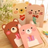 T Korean Creative Stationery Cute Bear Notebook Small Animal Notepad Cartoon Portable Book Student Prize main image 5