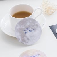 Japan And South Korea Stationery Creative Planet Series Sticky Notes Round Tear-off Note Small Notebook Office Memo Note Sticker main image 5