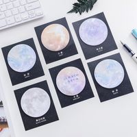 Japan And South Korea Stationery Creative Planet Series Sticky Notes Round Tear-off Note Small Notebook Office Memo Note Sticker main image 6