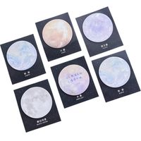 Japan And South Korea Stationery Creative Planet Series Sticky Notes Round Tear-off Note Small Notebook Office Memo Note Sticker main image 2