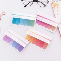 Korean Stationery Creative Six Color Gradient Sticky Notes Office Learning Memo Note N Times Sticker Notepad main image 1