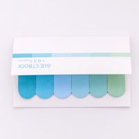 Korean Stationery Creative Six Color Gradient Sticky Notes Office Learning Memo Note N Times Sticker Notepad sku image 4