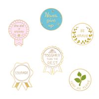 Fashion Geometric Letter Alloy Plating Brooches main image 4