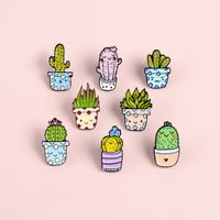 Mignon Cactus Alliage Vernis Au Four Broches main image 5