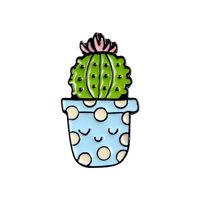 Cute Cactus Alloy Stoving Varnish Brooches sku image 5