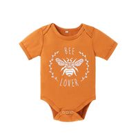 Cute Letter Insect Cotton Printing Baby Clothes main image 2