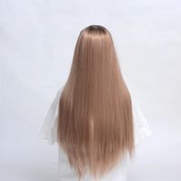 Fashion High Temperature Wire Centre Parting Long Straight Hair Wigs main image 4