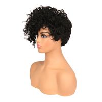 Wig European And American Ladies Wig African Women's Black Short Curly Hair Chemical Fiber Wig Factory In Stock Wholesale main image 4