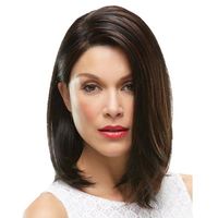 Hot Sale At  Wig European And American Fashion Wig Lady White Split Short Straight Hair Synthetic Wigs Hot Sale main image 1