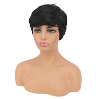 Women's Black Short Hair Wig Chemical Fiber Headgear Wholesale main image 5