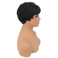 Women's Black Short Hair Wig Chemical Fiber Headgear Wholesale main image 4