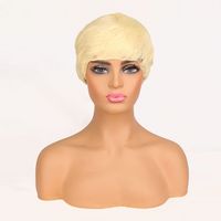 Women's Black Short Hair Wig Chemical Fiber Headgear Wholesale sku image 4
