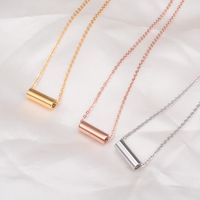 Simple Style Geometric Titanium Steel Pendant Necklace Plating Stainless Steel Necklaces main image 1