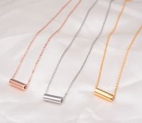 Simple Style Geometric Titanium Steel Pendant Necklace Plating Stainless Steel Necklaces main image 3