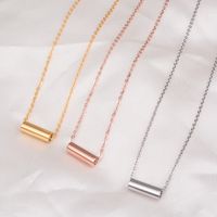 Simple Style Geometric Titanium Steel Pendant Necklace Plating Stainless Steel Necklaces main image 4