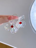 Fashion Flower Synthetic Resin Transparent Rhinestone Earrings main image 1