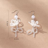 Fashion Flower Beaded Pearl Drop Earrings 1 Pair main image 2