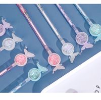 Cute Creative Girly Heart Sequins Butterfly Plastic Gel Pen main image 4