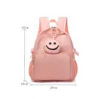 Cute Solid Color Zipper Backpack sku image 4