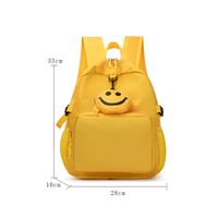 Cute Solid Color Zipper Backpack sku image 1