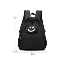 Cute Solid Color Zipper Backpack sku image 3