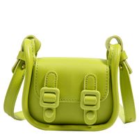 Fashion Solid Color Square Flip Cover Shoulder Bag sku image 1