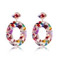 1 Pair Fashion Oval Arylic Acetic Acid Sheets Women's Drop Earrings main image 5