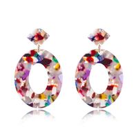 1 Pair Fashion Oval Arylic Acetic Acid Sheets Women's Drop Earrings sku image 4