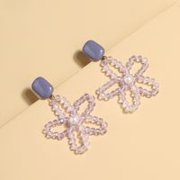 Fashion Flower Synthetic Resin Pearl Earrings sku image 1