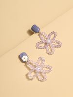 Fashion Flower Synthetic Resin Pearl Earrings main image 5